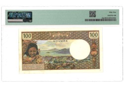 New Caladonia. 100 Francs. Banknote. Type 1971. - PMG 55