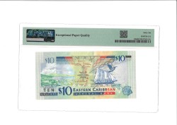 East Caribbean States. 10 Dollars. Banknote. Type 2015 - PMG 66EPQ