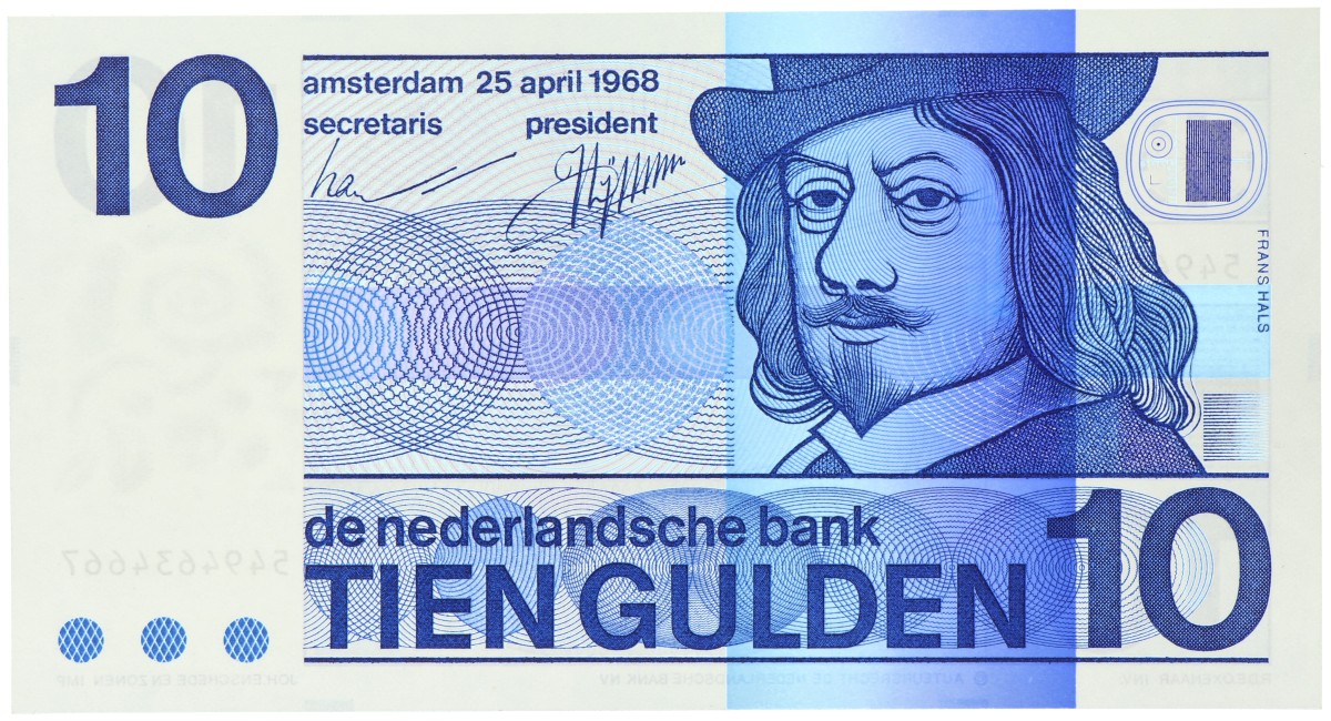 Nederland. 10 Gulden. Bankbiljet. Type 1968. - UNC -