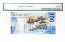 Switserland. 100 Francs. Banknote. Type 2017. - PMG 66EPQ