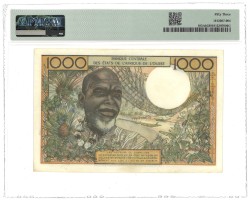 Ivory Coast. 1000 Francs. Banknote. Type 1961. - PMG 53