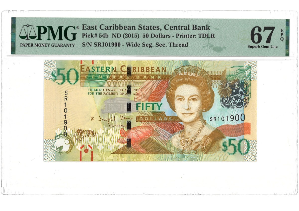 East Caribbean States. 50 Dollar. Banknote. Type 2015. - UNC.