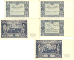 Poland. lot 5 banknotes. Banknote. Type 1930/1936. - About UNC.