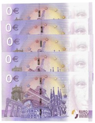 Europe. Lot 5 Banknotes. Souvernir Banknote. Type 2018/2019. - UNC.