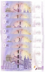 Europe. Lot 7 bankotes. Souvenir banknote. Type 2018/2019. - UNC.