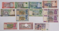 World. Lot 13 banknotes. Banknote. Type ND. - Extremely fine / UNC.