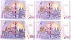 Europe. Lot 4 Banknotes. Souvernir banknotes. Type 2019. - UNC.