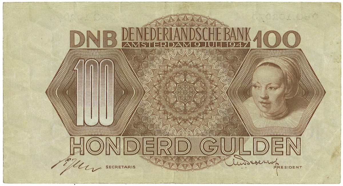 Nederland. 100 Gulden. Replacement bijlet. Type 1947 - Zeer Fraai.