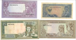 Indonesia. Lot 4 Banknotes. Banknote Type 1960/1964 - Very fine / Extremely fine.