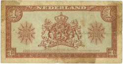 Nederland. 1 Gulden. Misdruk. Type 1945. - Fraai.