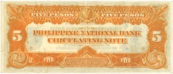 Philipines. 5 Pesos. Banknote. Type 1921. - Very fine +.