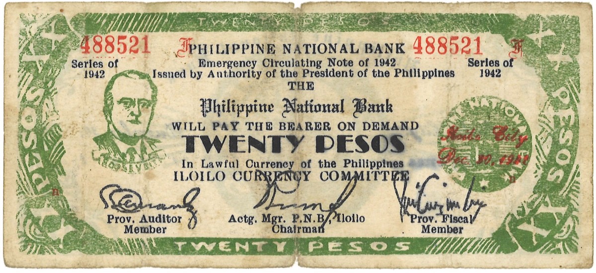 Philipines. 20 Pesos. Banknote. Type 1942. - Good.