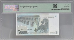 Nederland. 5 Euro. Bankblijet. Type 2002. - PMG 66EPQ