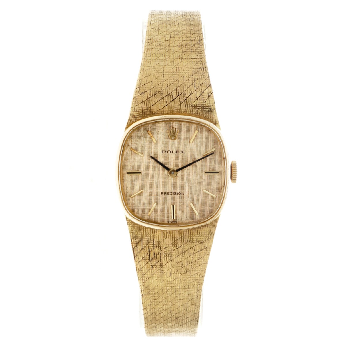 Rolex Precision (18K.) "Linnen Dial" 3253 - Heren horloge - ca. 1974