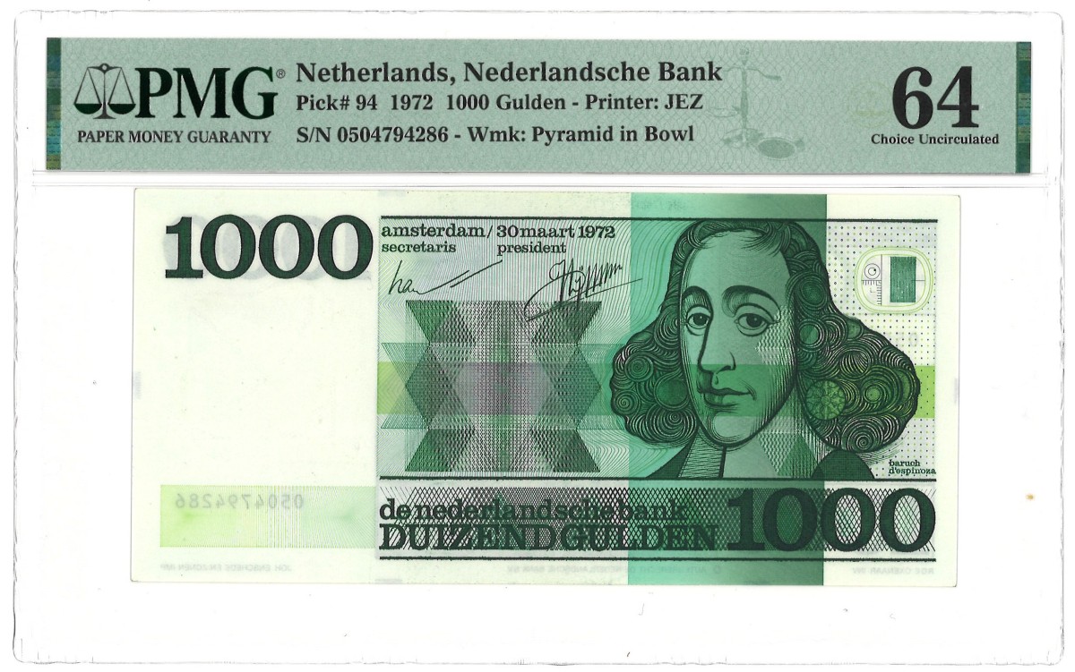 Nederland. 1000 Gulden. Bankbiljet. Type 1972 - PMG 64