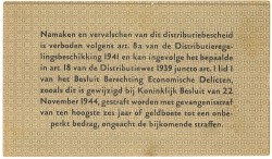 Nederland. 100 Kilo ijzer en staal. Waardebon. Type ND. Type Rijksbureau voor ijzer en staal. - Zeer Fraai.