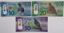 New Zealand. lot 3 Banknotes. Banknote. Type ND. - UNC.