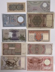 Nederland. Lot 10 Bankbiljetten. Bankbiljet. Type ND. - Zeer Fraai / Prachtig.