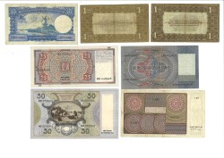 Nederland. lot 7 Bankbiljetten. Bankbiljet. Type ND. - Zeer Fraai / Prachtig.