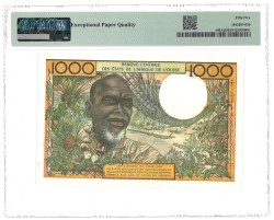 Ivory Coast. 1000 Francs. Banknote. Type ND. - PMG 55EPQ