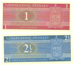 Nederlandse Antillen. Lot 2 Bankbiljetten. Bankbiljetten. Type 1970. - UNC.
