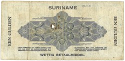 Suriname. 1 Gulden. Banknote. Type 1940. - Fine.