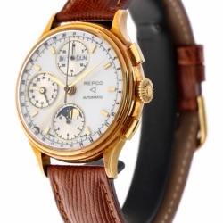 Repco Triple Date Moonphase GMT, NOS - Herenhorloge - ca. 1985