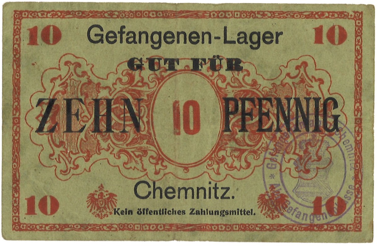 Germany. 10 Pfenning. Kampgeld. Type ND. Type Chemnitz. - Very fine.