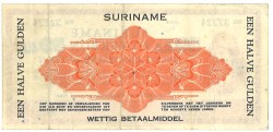 Suriname. 50 cent. Banknote. Type 1942. - Very fine.