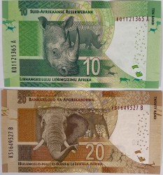 South Africa. Lot 2 Banknotes. Banknote. Type ND. - UNC.