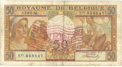 Belgium. 50 Frank. Banknote. Type 1956. - Fine.