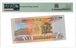 East Caribbean States / St. Lucia. 20 Dollar. Banknote. Type ND. Type Top pop. - PMG 67EPQ