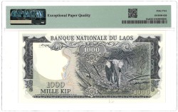 Laos. 1000 Kip. Banknote. Type ND. - PMG 65EPQ