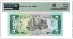 Liberia. 5 Dollars. Liberia. Type 1991. - PMG 67EPQ