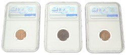 Lot (3) 1 Cent. 1916, 1955 & 1964. MS 63 & 64.