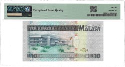 Malawi. 10 Kwacha. Banknote. Type 1995. - PMG 66EPQ