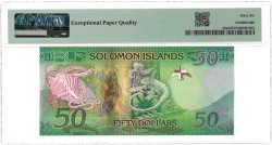 Solomon Islands. 50 Dollar. Banknote. Type 2013. - PMG 66EPQ
