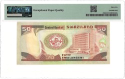 Swaziland. 20 Emalangeni. Banknote. Type 1996. Type Top pop. - PMG 66EPQ