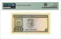 Timor. 20 Escudos. Banknote. Type 1967. - PMG 66EPQ