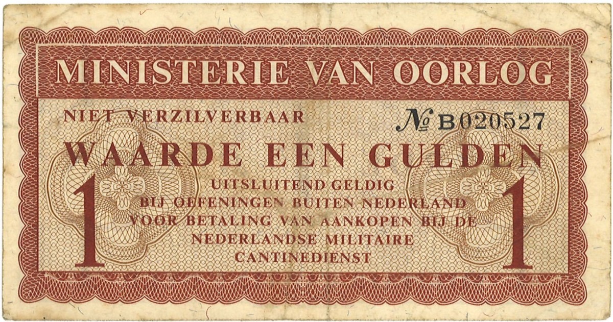 Nederland. 1 Gulden. Bankbiljet. Type ND. Type Ministerie van Oorlog. - Zeer Fraai.