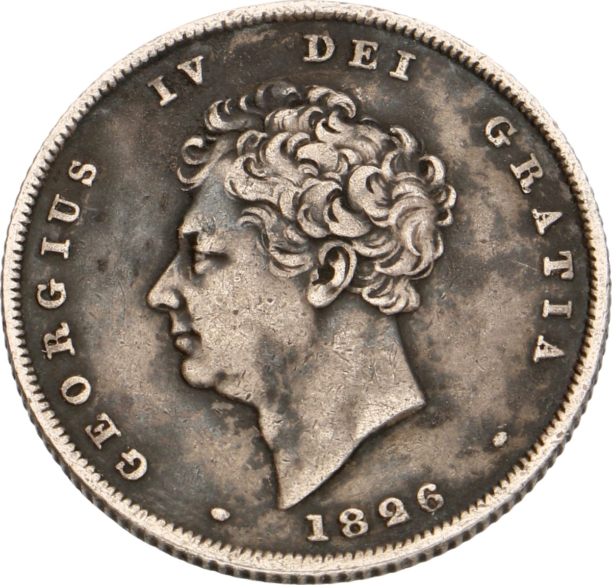 Great Britain. George IV. Shilling. 1826. VF +.