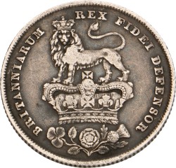 Great Britain. George IV. Shilling. 1826. VF +.