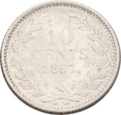 10 Cent. Wilhelmina. 1897. Prachtig / UNC.