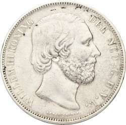 2½ Gulden. Willem III. 1863. Zeer Fraai / Prachtig.