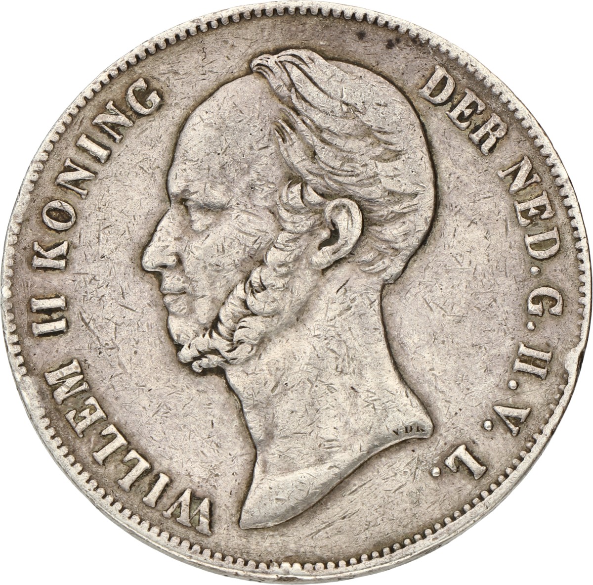 2½ Gulden. Willem II. 1848. Zeer Fraai -.