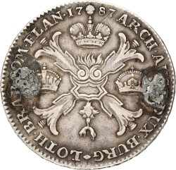 Kronenthaler. Brabant. Joseph II. 1787. Zeer Fraai -.