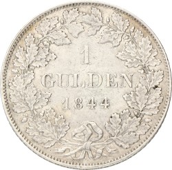 German states. Bavaria. Ludwig I. 1 Gulden. 1844. XF -.