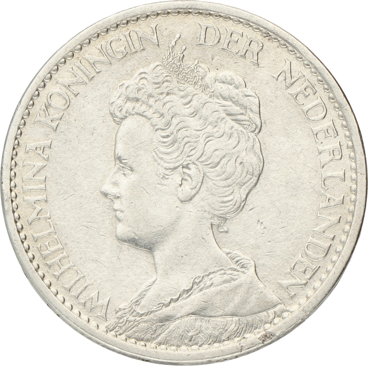 1 Gulden. Wilhelmina. 1915. Prachtig / UNC.