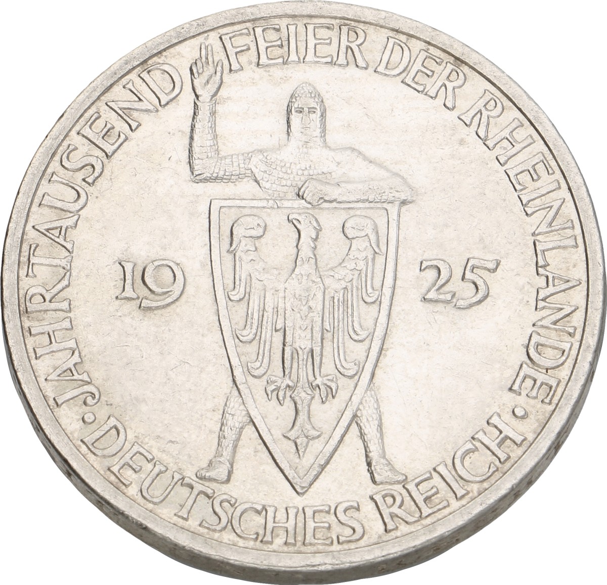 Germany. Weimar republic. 3 Mark - 1000th anniversary of the Rhineland. 1925 G. XF.