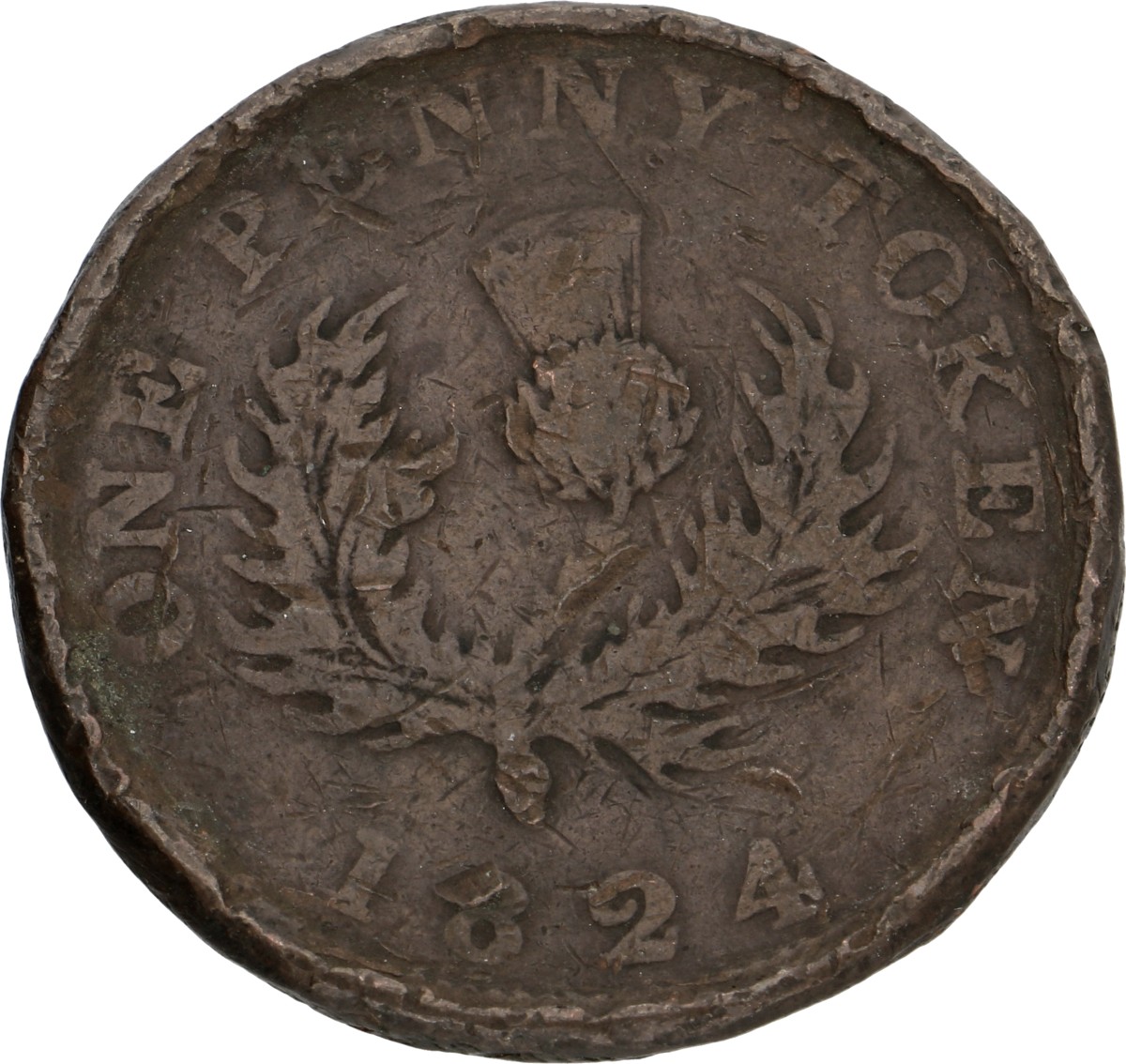 Canada. Nova Scotia. George III. ½ Penny. 1824. F +.